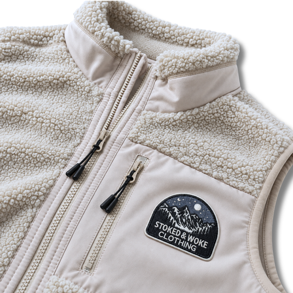 Recycled "Starry Night" Sherpa Fleece Vest