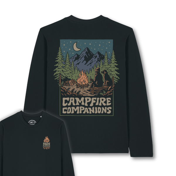 Organic "Campfire Companion" Long Sleeve Tee