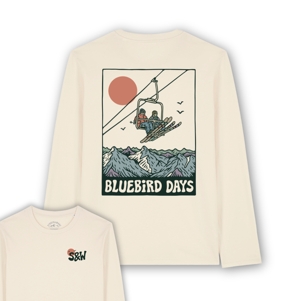 Organic "Bluebird Days" Long Sleeve Tee