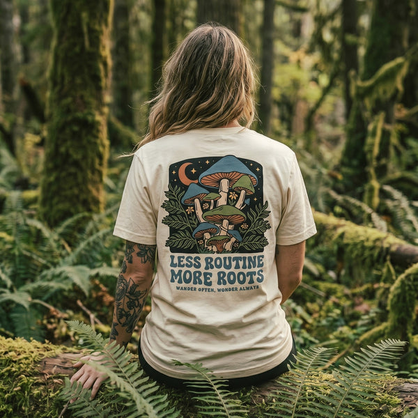 Organic "Less Routine, More Roots" Tee