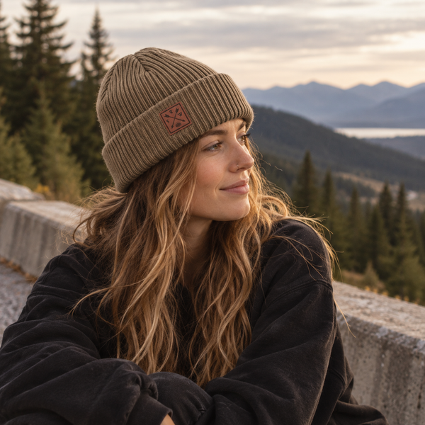 Recycled Cuffy Beanie - Brown