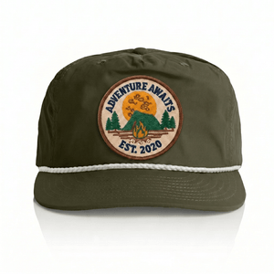 "Adventure Awaits" Cap - Olive Green - Stoked&Woke Clothing