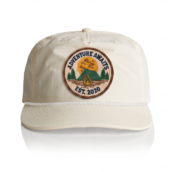 "Adventure Awaits" Cap - Sand - Stoked&Woke Clothing