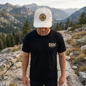 "Adventure Awaits" Cap - Sand - Stoked&Woke Clothing