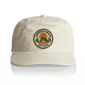 "Adventure Awaits" Cap - Sand - Stoked&Woke Clothing