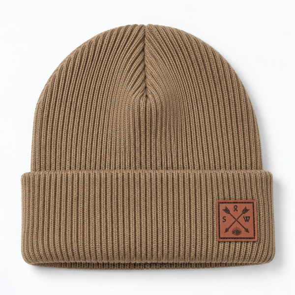 Recycled Cuffy Beanie - Brown