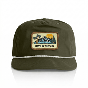 "Days in the Sun" Cap - Olive Green - Stoked&Woke Clothing