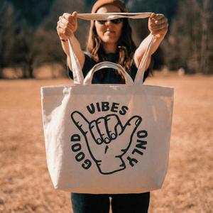 "Good Vibes Only" Tote Bag - Stoked&Woke Clothing