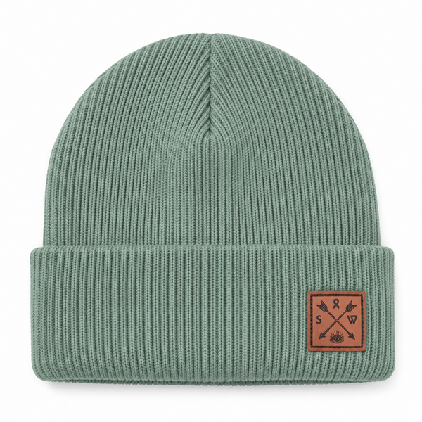 Recycled Cuffy Beanie - Pastel Green