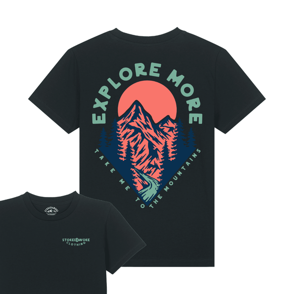 Kids "Explore More" - Tee - Stoked&Woke Clothing