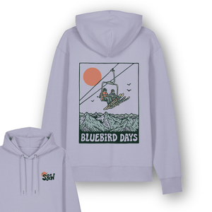 Lavender "Bluebird Days" Hoodie - Stoked&Woke Clothing