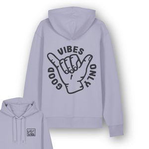 Lavender "Good Vibes" Hoodie - Stoked&Woke Clothing