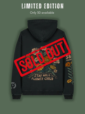 Limited Edition "Stay Wild Flower Child" Hoodie - Stoked&Woke Clothing