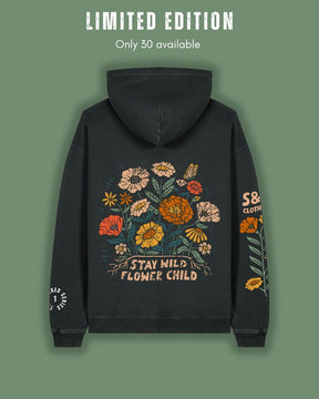 Limited Edition "Stay Wild Flower Child" Hoodie - Stoked&Woke Clothing