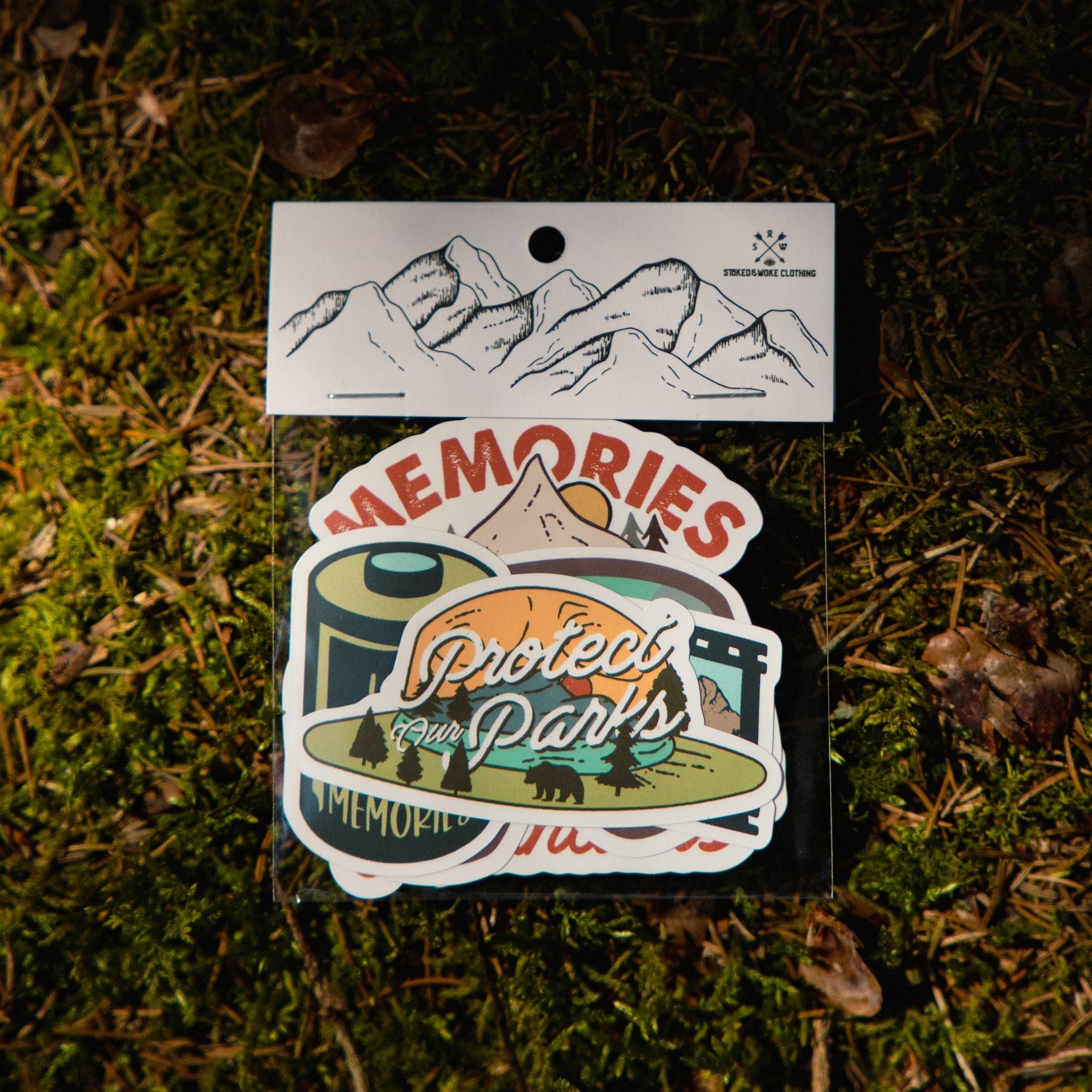 "Mountain Memories" Sticker Pack - Stoked&Woke Clothing