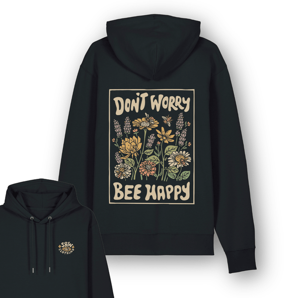Mystery "Bee Happy" Hoodie - Stoked&Woke Clothing