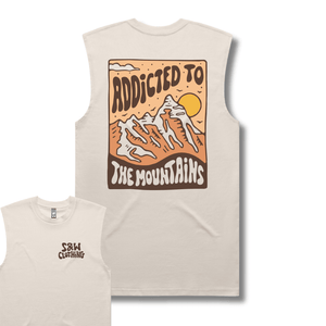 Organic "Addicted to the Mountains" Tank Top - Stoked&Woke Clothing