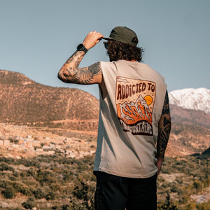 Organic "Addicted to the Mountains" Tank Top - Stoked&Woke Clothing
