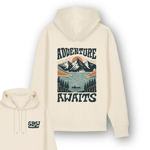 Organic "Adventure Awaits" Hoodie - Stoked&Woke Clothing