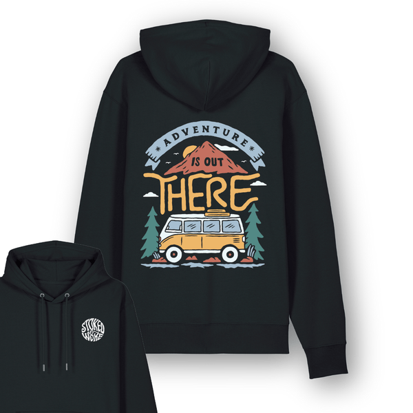 Organic "Adventure is out There" Hoodie - Stoked&Woke Clothing