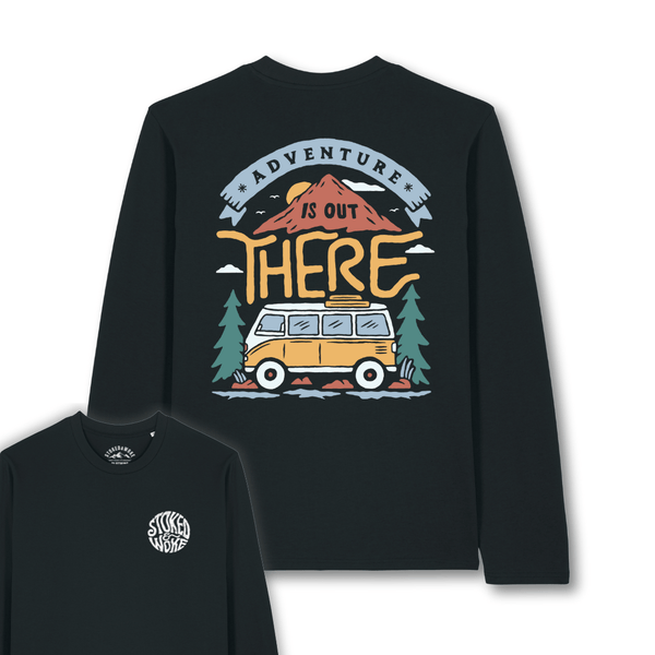 Organic "Adventure is out There" Long Sleeve Tee - Stoked&Woke Clothing
