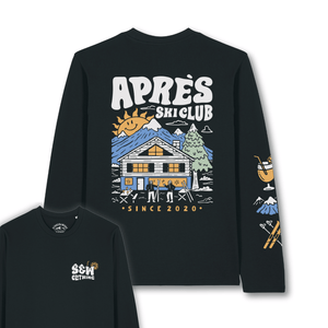 Organic "Aprés Ski Club" Long Sleeve Tee - Stoked&Woke Clothing