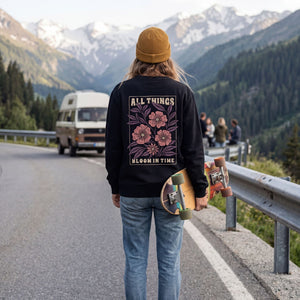 Organic "Bloom" Pullover Sweatshirt - Stoked&Woke Clothing