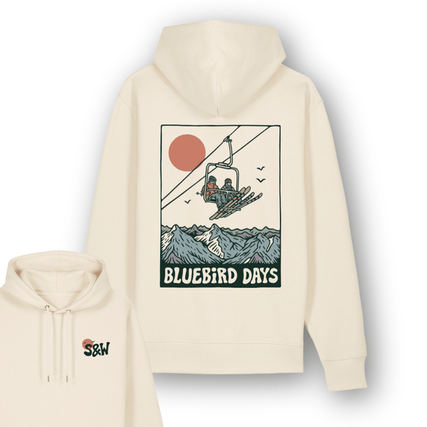 Organic "Bluebird Days" Hoodie - Stoked&Woke Clothing