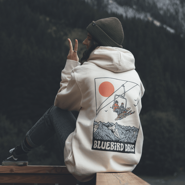 Organic "Bluebird Days" Hoodie - Stoked&Woke Clothing