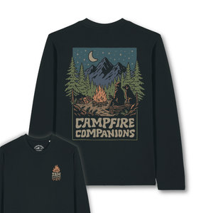 Organic "Campfire Companion" Long Sleeve Tee - Stoked&Woke Clothing