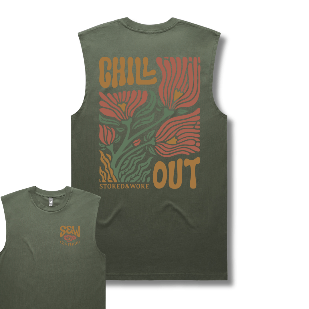 Organic "Chill Out" Tank Top - Stoked&Woke Clothing