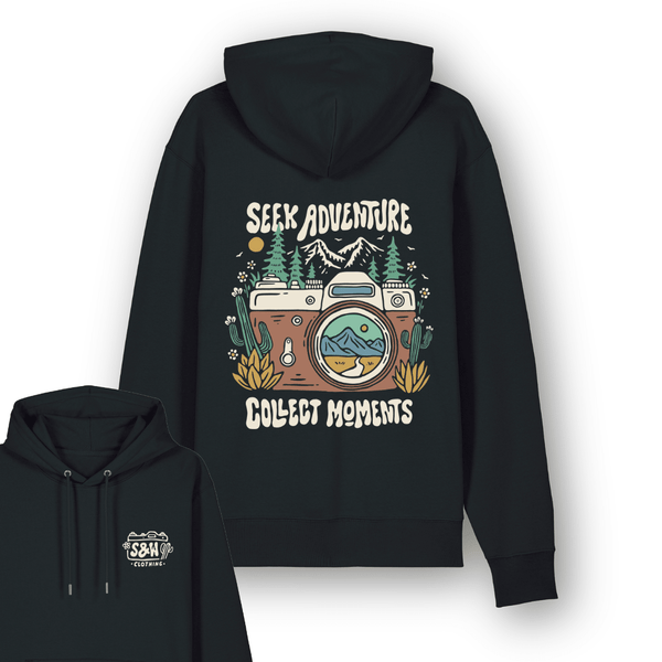 Organic "Collect Moments" Hoodie - Stoked&Woke Clothing