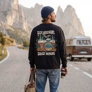 Organic "Collect Moments" Pullover Sweatshirt - Stoked&Woke Clothing
