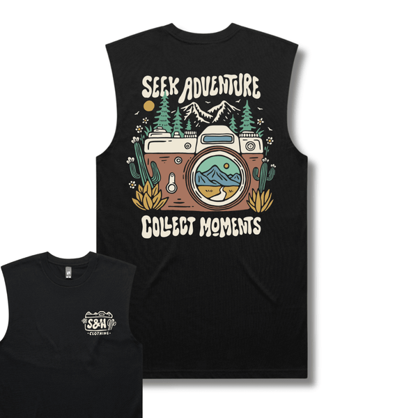 Organic "Collect Moments" Tank Top - Stoked&Woke Clothing