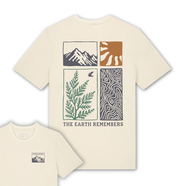 Organic "Earth Remembers" Tee - Stoked&Woke Clothing