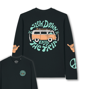 Organic "Enjoy the Trip" Long Sleeve Tee - Stoked&Woke Clothing