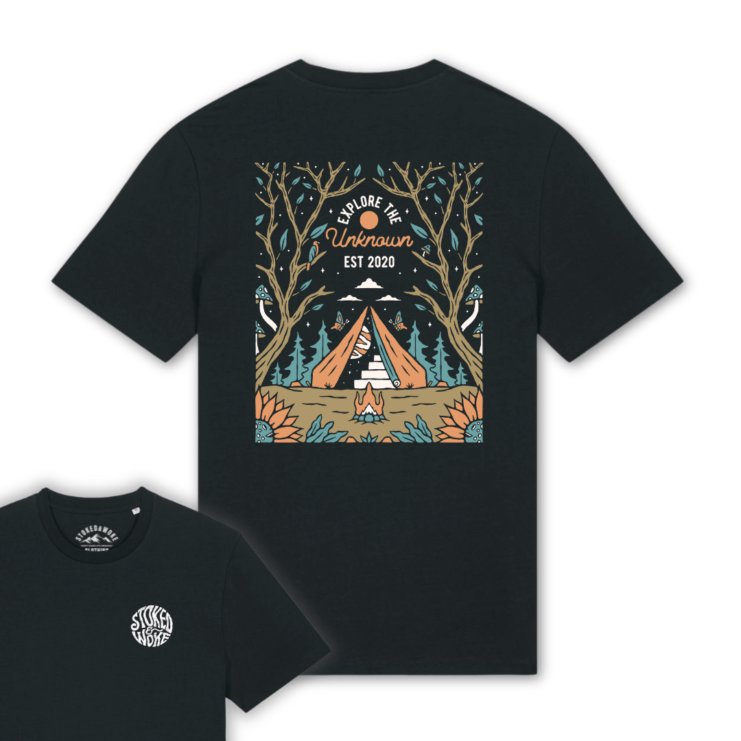 Organic "Explore the Unknown" Tee - Stoked&Woke Clothing