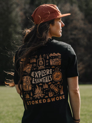 Organic "Explorer Essentials" Tee - Stoked&Woke Clothing