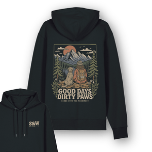 Organic "Good Days - Dirty Paws" Hoodie - Stoked&Woke Clothing