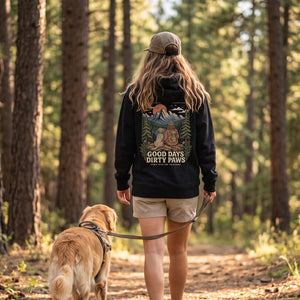 Organic "Good Days - Dirty Paws" Hoodie - Stoked&Woke Clothing