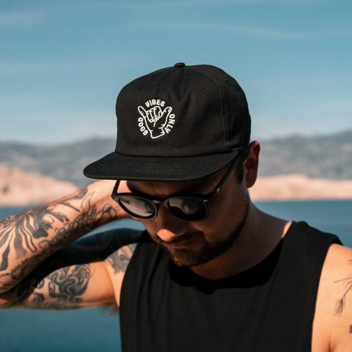 Organic "Good Vibes" Cap - Stoked&Woke Clothing