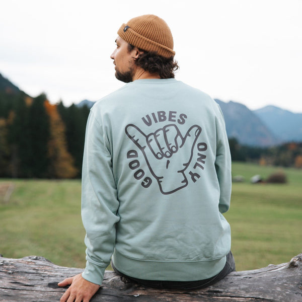 Organic "Good Vibes" Sweatshirt - Stoked&Woke Clothing