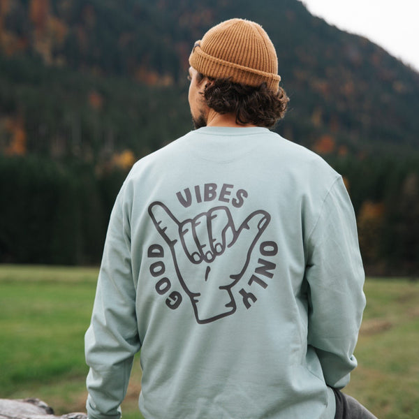 Organic "Good Vibes" Sweatshirt - Stoked&Woke Clothing