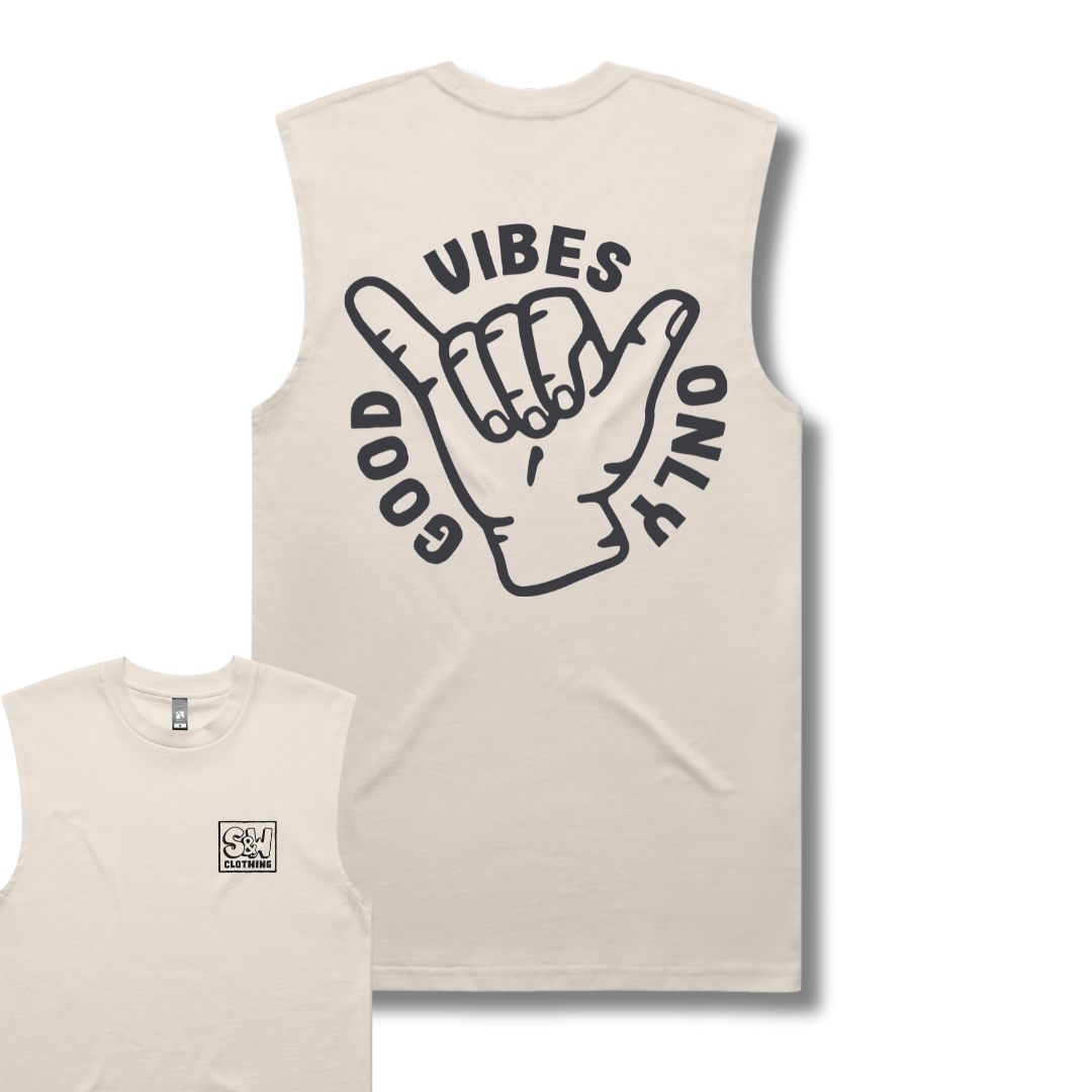 Organic "Good Vibes" Tank Top - Stoked&Woke Clothing