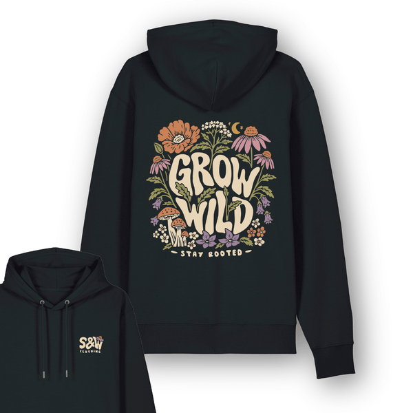 Organic "Grow Wild" Hoodie - Stoked&Woke Clothing
