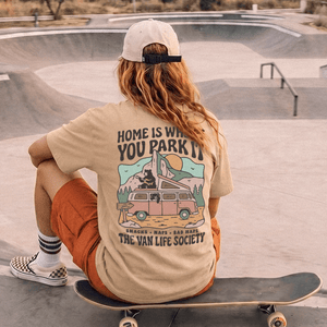 Organic "Home on Wheels" Tee - Stoked&Woke Clothing