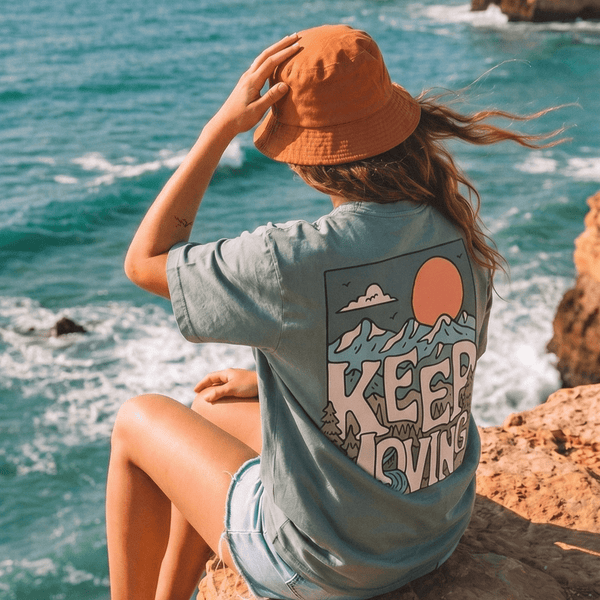 Organic "Keep Moving" Tee - Stoked&Woke Clothing