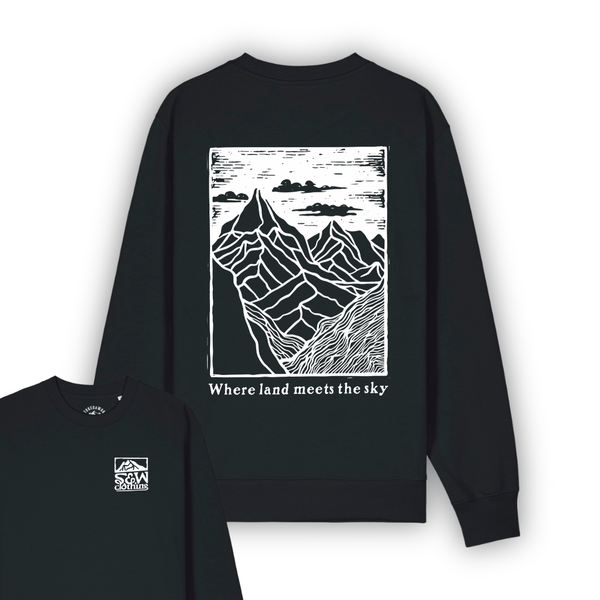 Organic "Land Meets Sky" Sweatshirt - Stoked&Woke Clothing