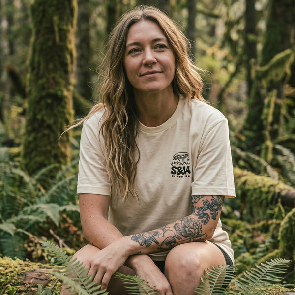Organic "Less Routine, More Roots" Tee - Stoked&Woke Clothing