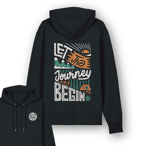 Organic "Let the Journey Begin" Hoodie - Stoked&Woke Clothing